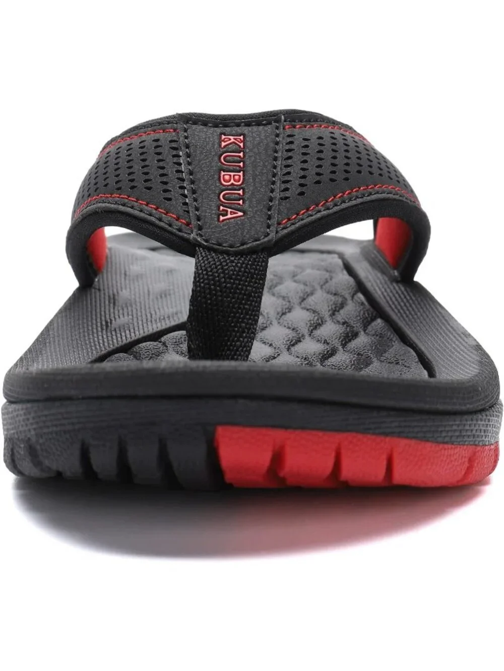 Men's Black And Red Beach Flip-Flops Water Outdoor Athletic Thong Sandal Slipper